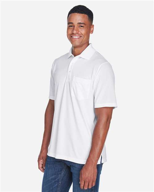 Core365 Men's Origin Performance Piqué Polo with Pocket - 88181P White