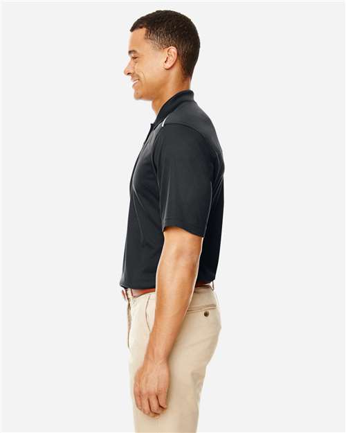 Core365 Men's Radiant Performance Piqué Polo with Reflective Piping - 88181R Black