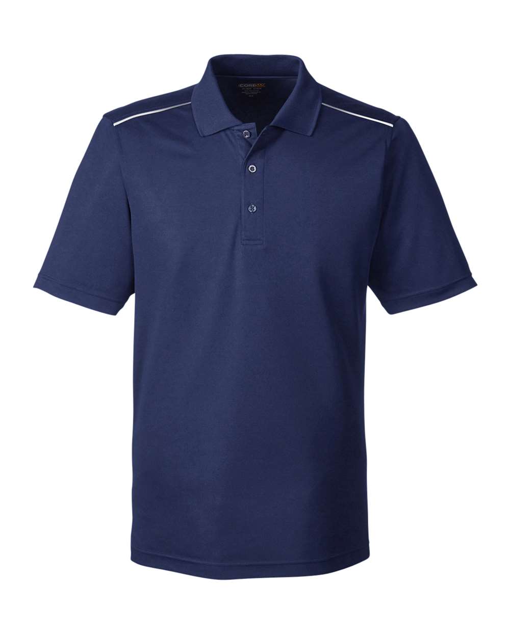Core365 Men's Radiant Performance Piqué Polo with Reflective Piping - 88181R Classic Navy