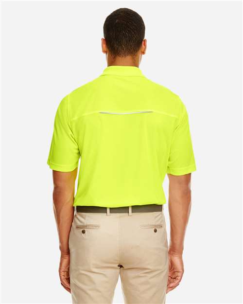 Core365 Men's Radiant Performance Piqué Polo with Reflective Piping - 88181R Safety Yellow