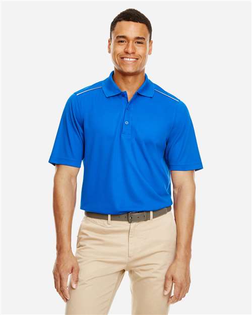 Core365 Men's Radiant Performance Piqué Polo with Reflective Piping - 88181R True Royal