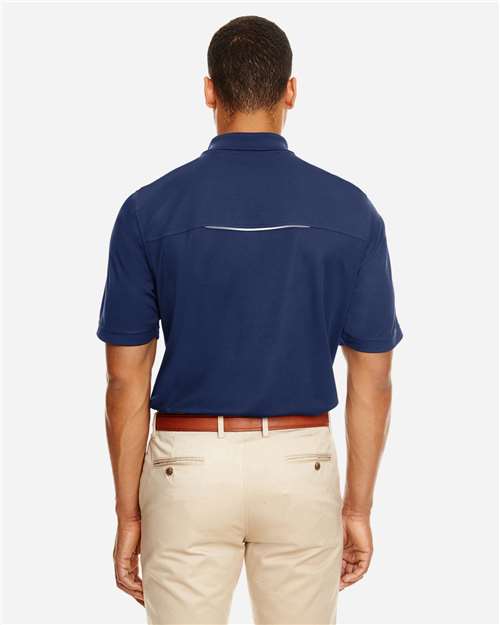 Core365 Men's Radiant Performance Piqué Polo with Reflective Piping - 88181R Classic Navy