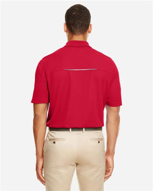 Core365 Men's Radiant Performance Piqué Polo with Reflective Piping - 88181R Classic Red