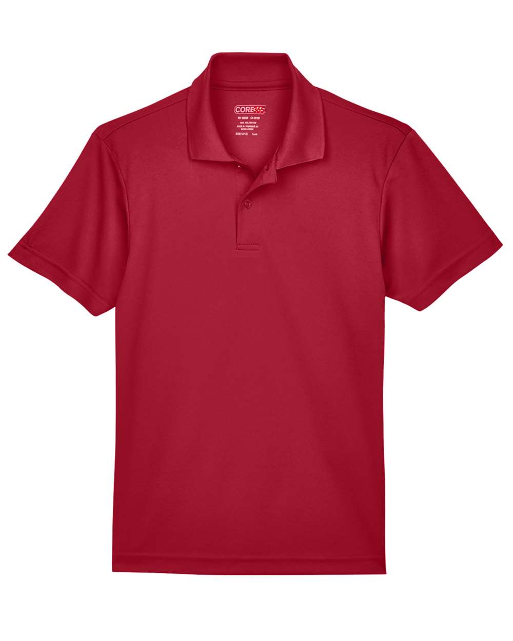 Core365 Youth Origin Performance Piqué Polo - 88181Y Classic Red