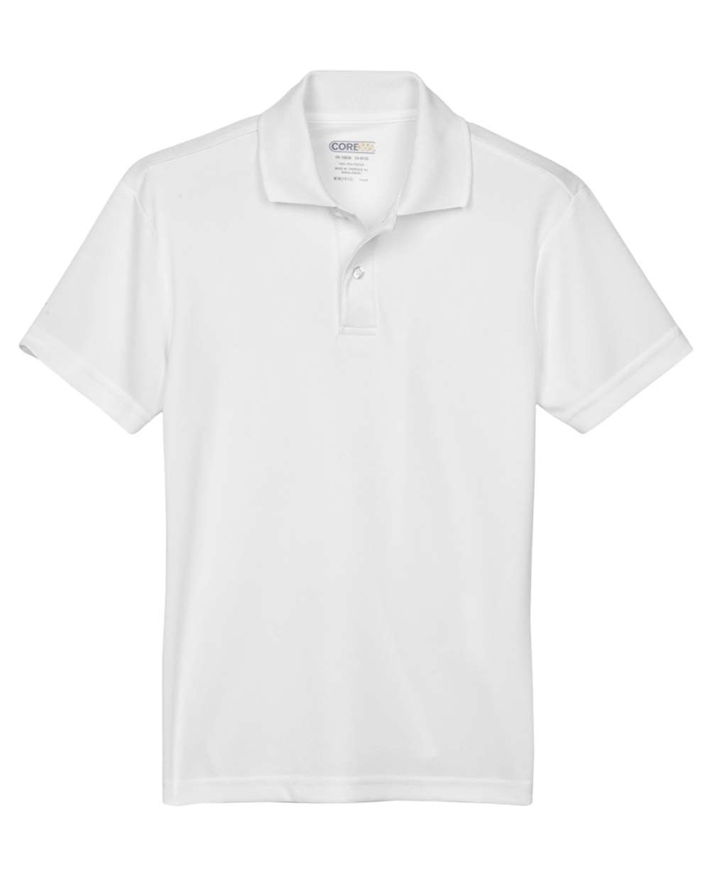 Core365 Youth Origin Performance Piqué Polo - 88181Y White