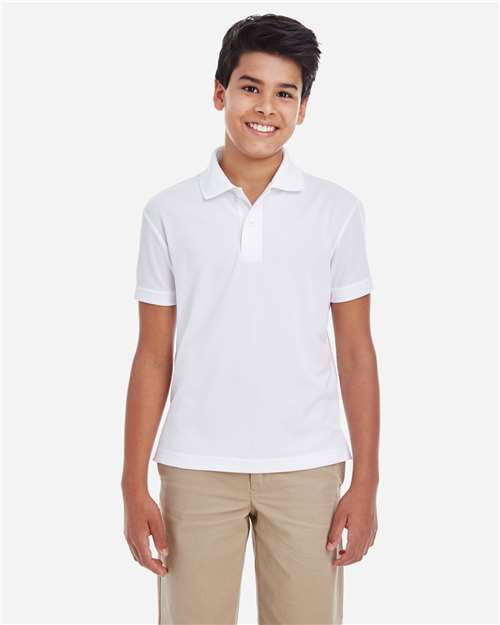 Core365 Youth Origin Performance Piqué Polo - 88181Y White