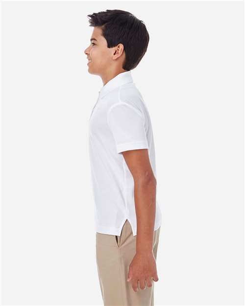 Core365 Youth Origin Performance Piqué Polo - 88181Y White