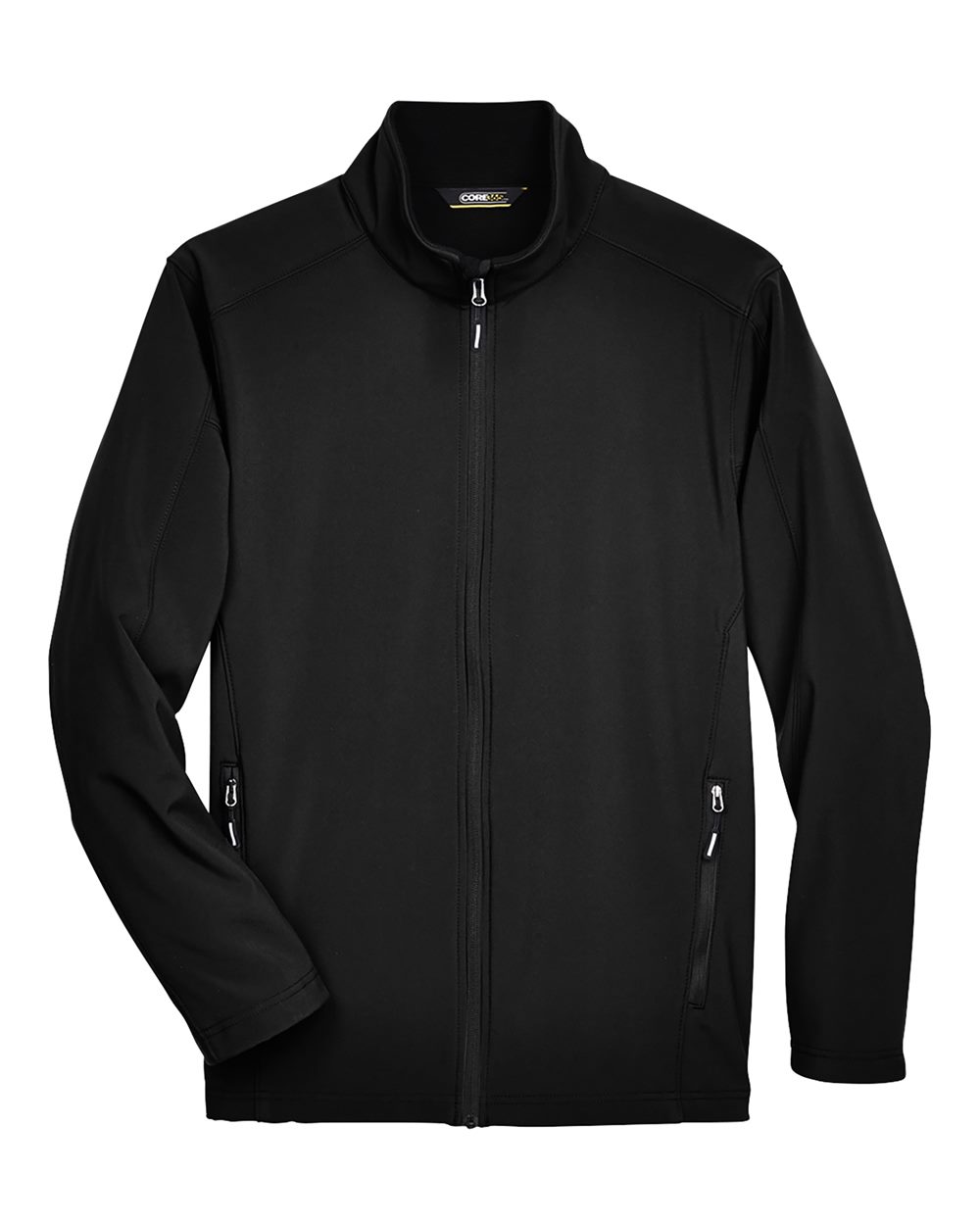 Core365 Men's Cruise Two-Layer Fleece Bonded Soft Shell Jacket - 88184 Black