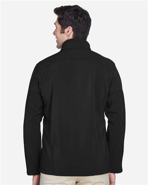 Core365 Men's Cruise Two-Layer Fleece Bonded Soft Shell Jacket - 88184 Black