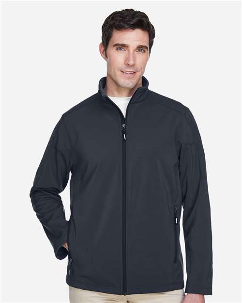 Core365 Men's Cruise Two-Layer Fleece Bonded Soft Shell Jacket - 88184 Carbon