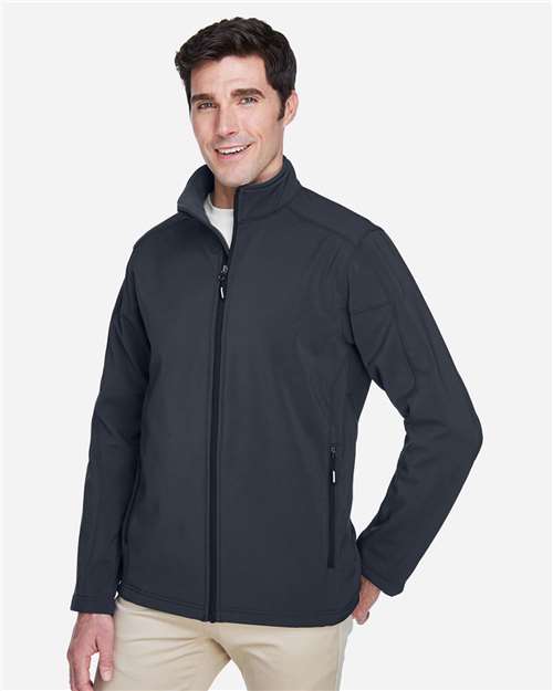 Core365 Men's Cruise Two-Layer Fleece Bonded Soft Shell Jacket - 88184 Carbon