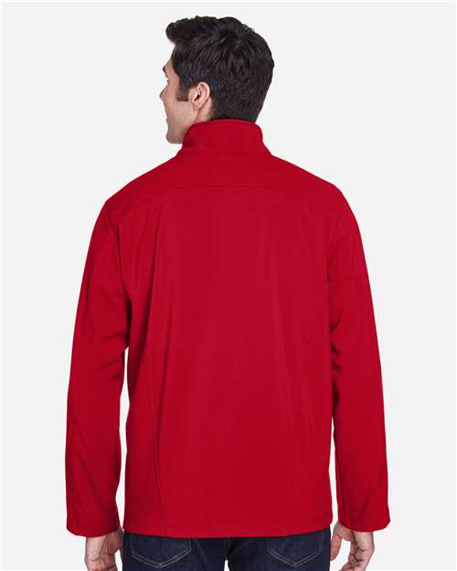 Core365 Men's Cruise Two-Layer Fleece Bonded Soft Shell Jacket - 88184 Classic Red