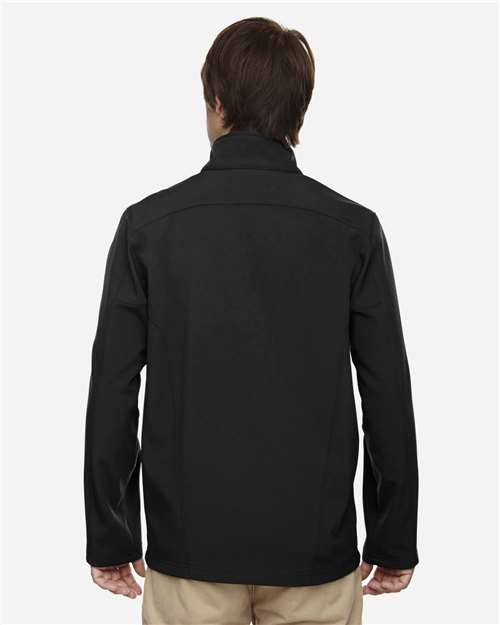 Core365 Men's Tall Cruise Two-Layer Fleece Bonded Soft Shell Jacket - 88184T Black