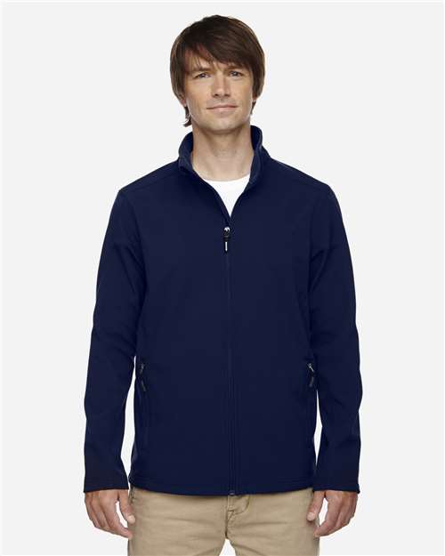 Core365 Men's Tall Cruise Two-Layer Fleece Bonded Soft Shell Jacket - 88184T Classic Navy