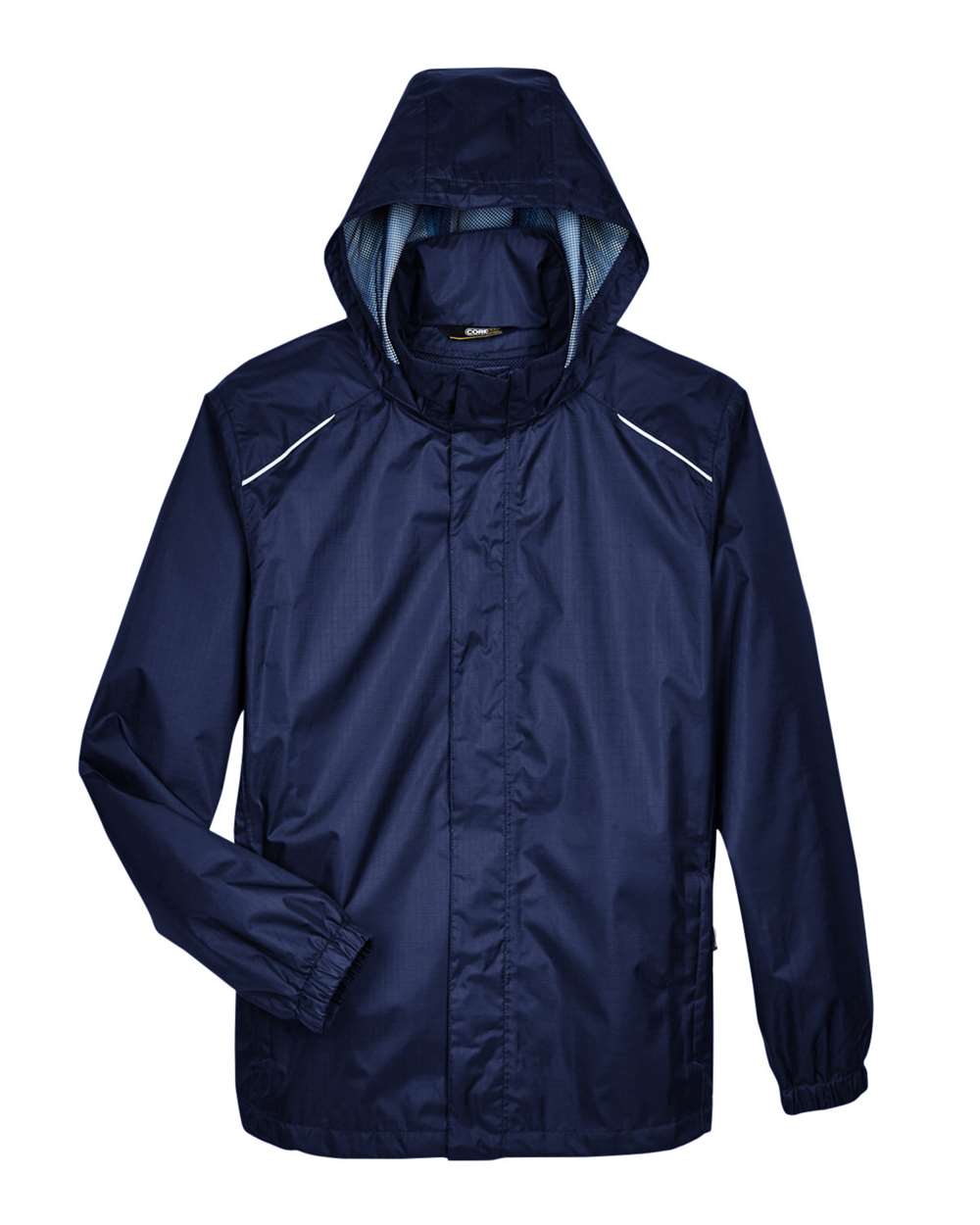 Core365 Men's Climate Seam Sealed Lightweight Variegated Ripstop Jacket - 88185 Classic Navy