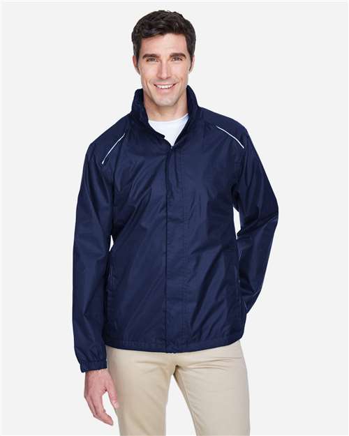 Core365 Men's Climate Seam Sealed Lightweight Variegated Ripstop Jacket - 88185 Classic Navy