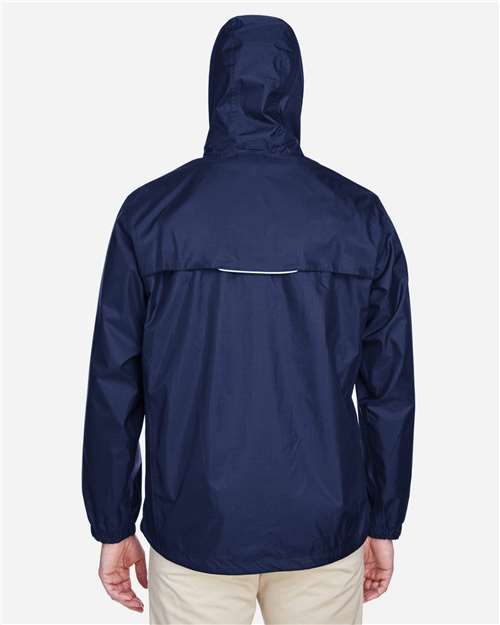 Core365 Men's Climate Seam Sealed Lightweight Variegated Ripstop Jacket - 88185 Classic Navy