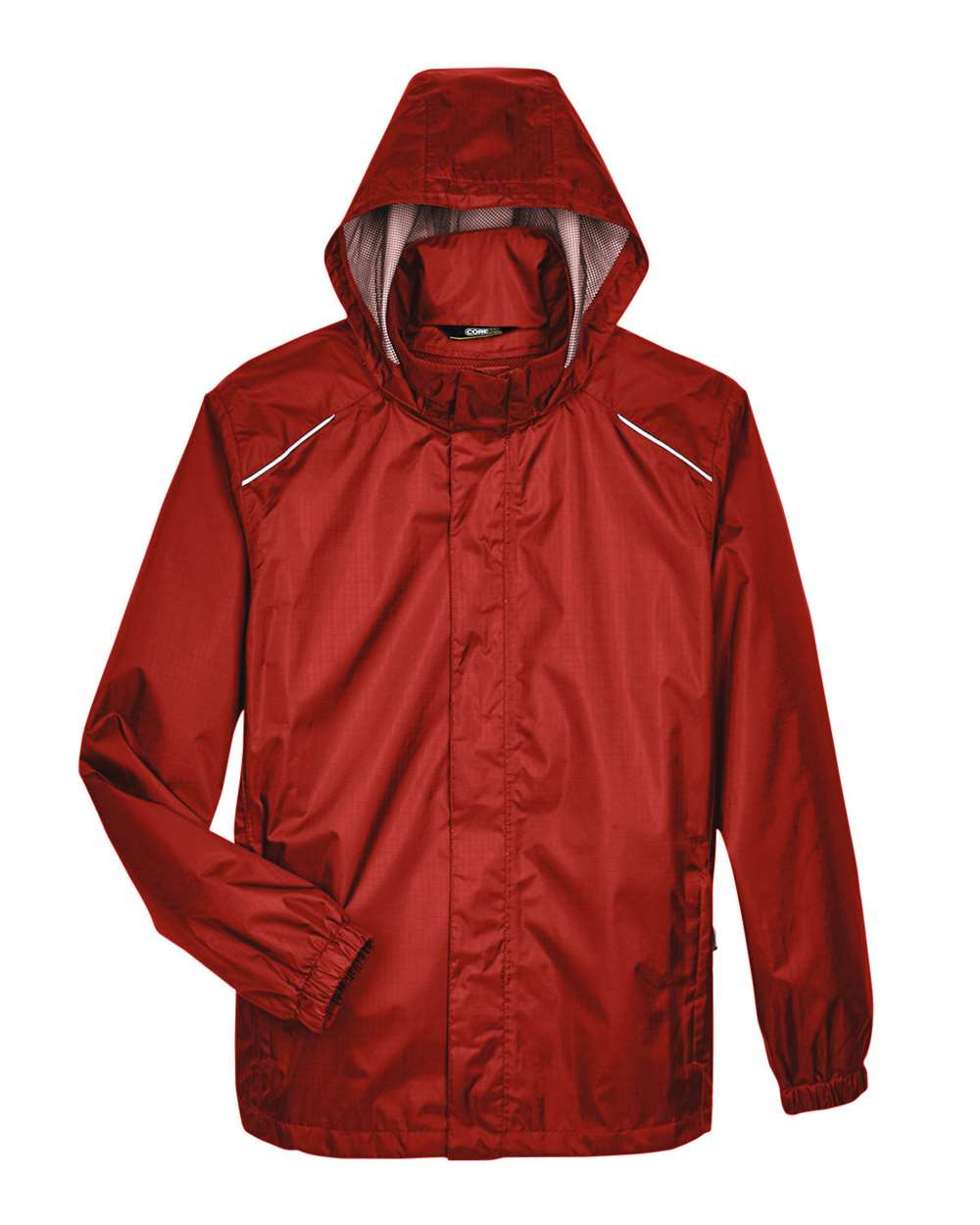Core365 Men's Climate Seam Sealed Lightweight Variegated Ripstop Jacket - 88185 Classic Red
