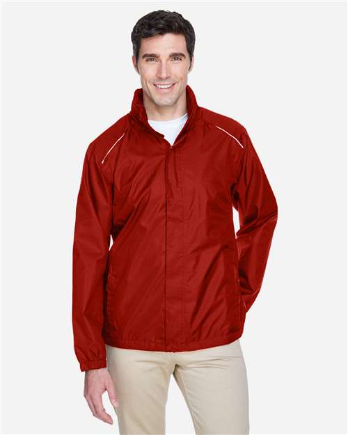 Core365 Men's Climate Seam Sealed Lightweight Variegated Ripstop Jacket - 88185 Classic Red