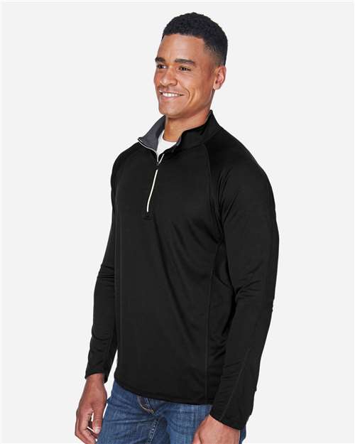 North End Men's Radar Performance Quarter-Zip Pullover - 88187 Black
