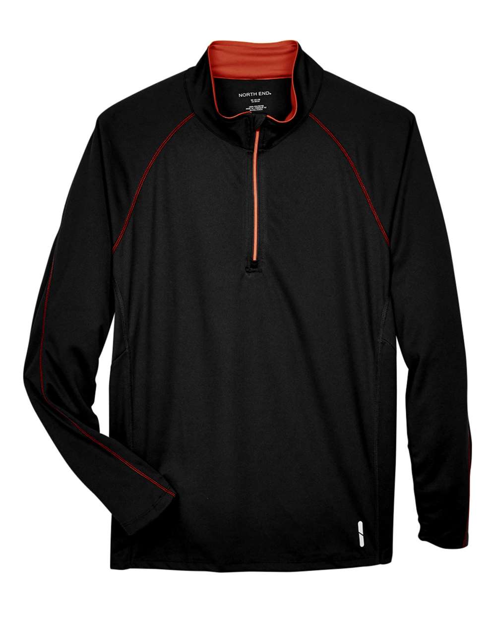 North End Men's Radar Performance Quarter-Zip Pullover - 88187 Black- Classic Red