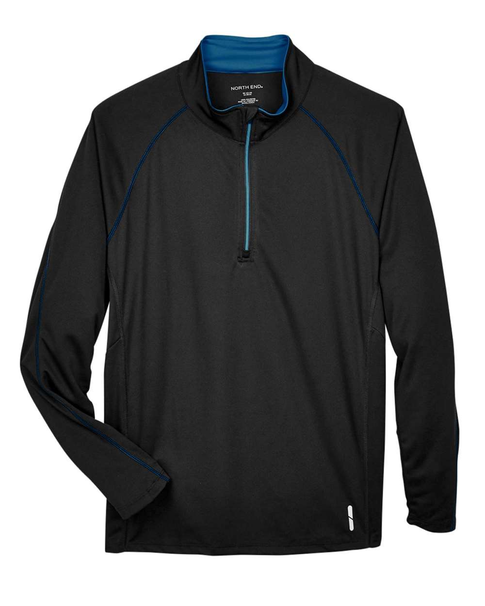 North End Men's Radar Performance Quarter-Zip Pullover - 88187 Black- True Royal