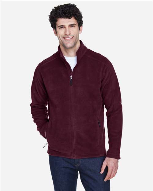 Core365 Men's Journey Fleece Jacket - 88190 Burgundy