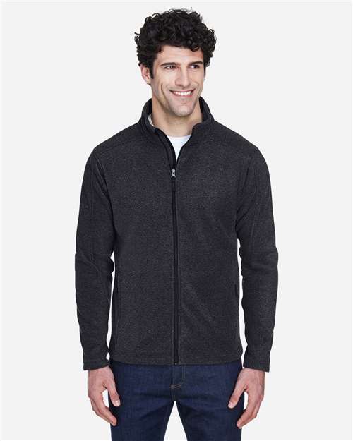 Core365 Men's Journey Fleece Jacket - 88190 Heather Charcoal