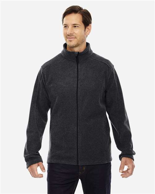 Core365 Men's Tall Journey Fleece Jacket - 88190T Heather Charcoal