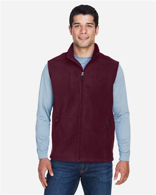 Core365 Men's Journey Fleece Vest - 88191 Burgundy