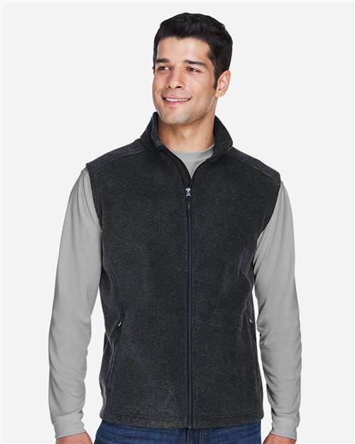 Core365 Men's Journey Fleece Vest - 88191 Heather Charcoal