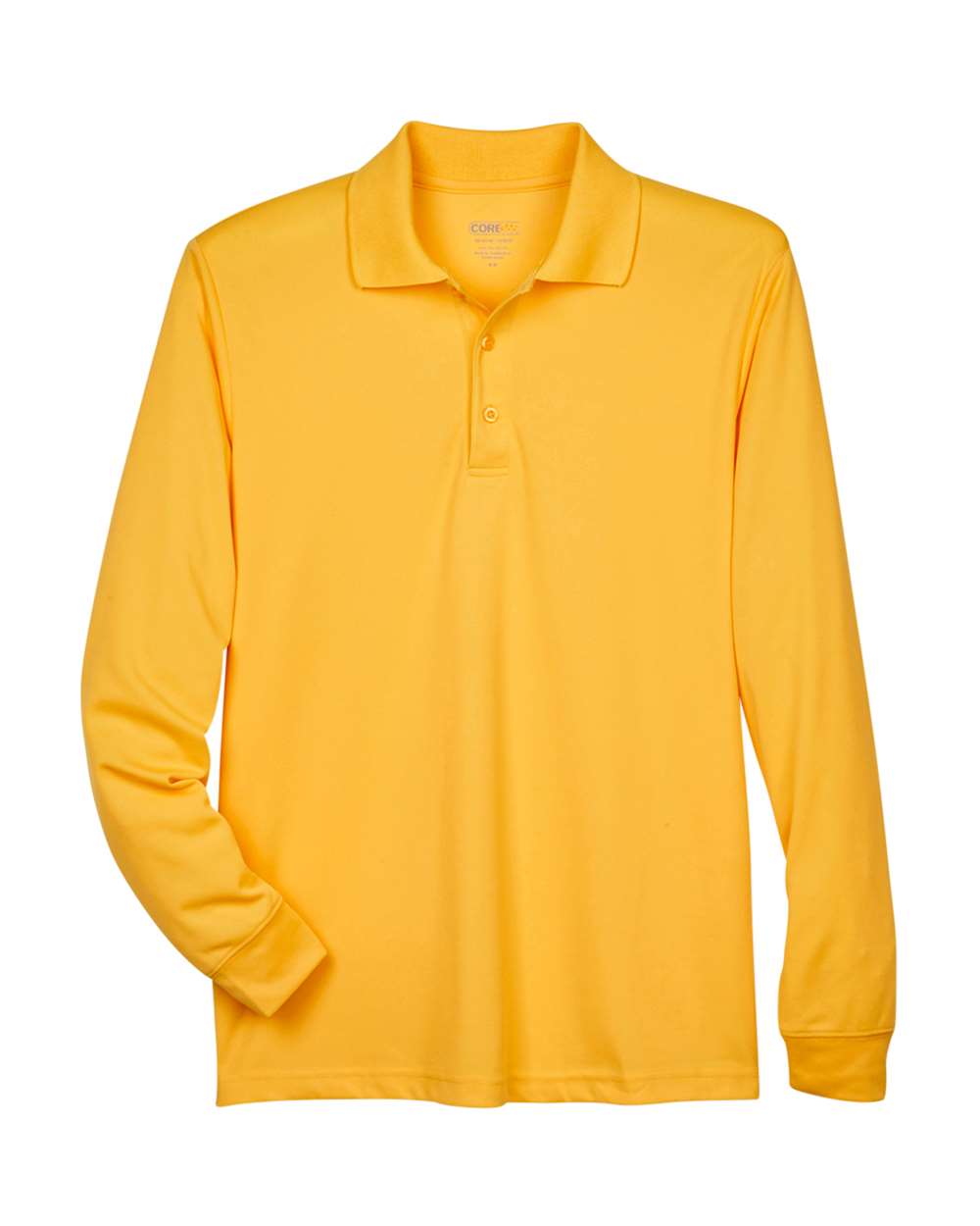Core365 Men's Pinnacle Performance Long Sleeve Piqué Polo - 88192 Campus Gold
