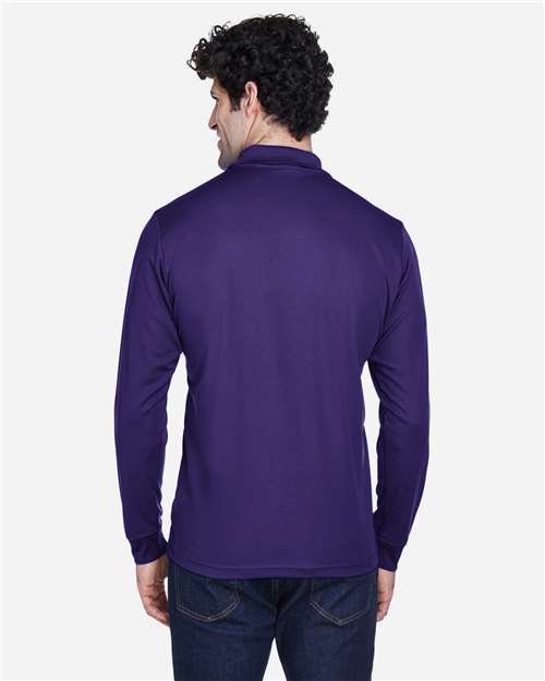 Core365 Men's Pinnacle Performance Long Sleeve Piqué Polo - 88192 Campus Purple