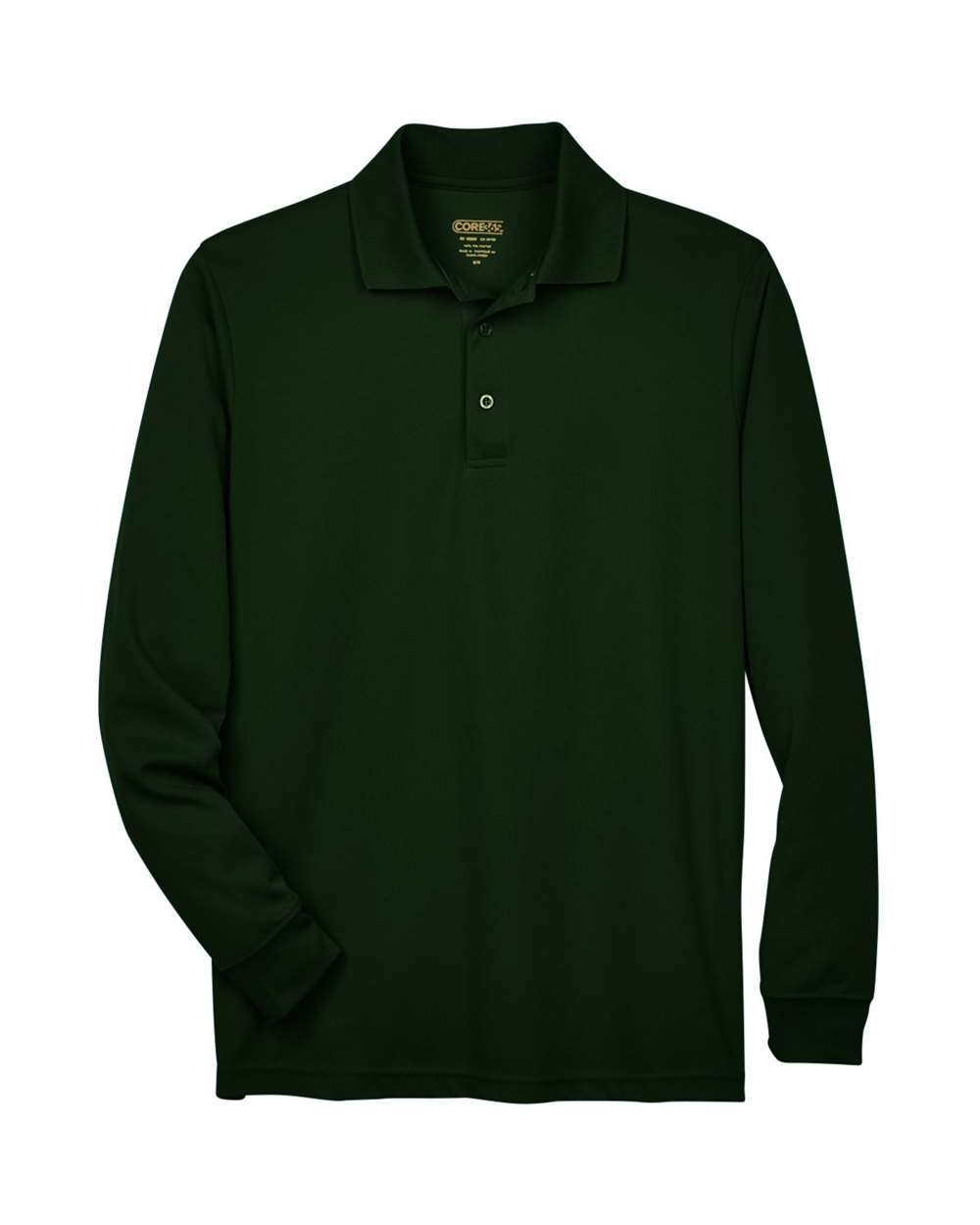 Core365 Men's Pinnacle Performance Long Sleeve Piqué Polo - 88192 Forest