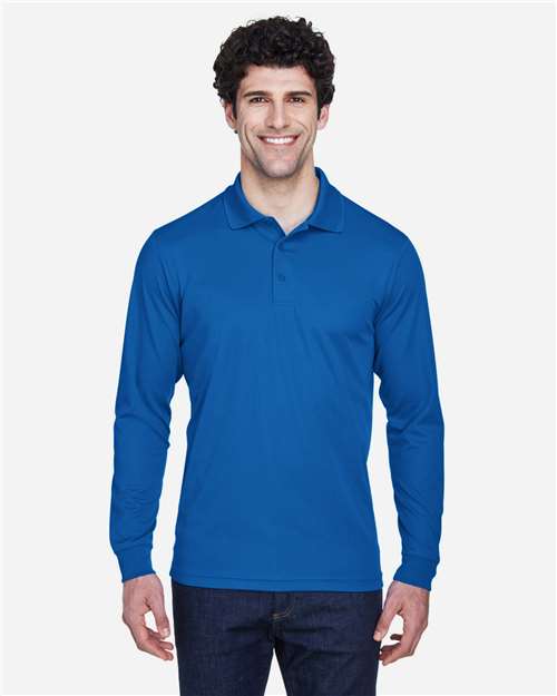 Core365 Men's Pinnacle Performance Long Sleeve Piqué Polo - 88192 True Royal