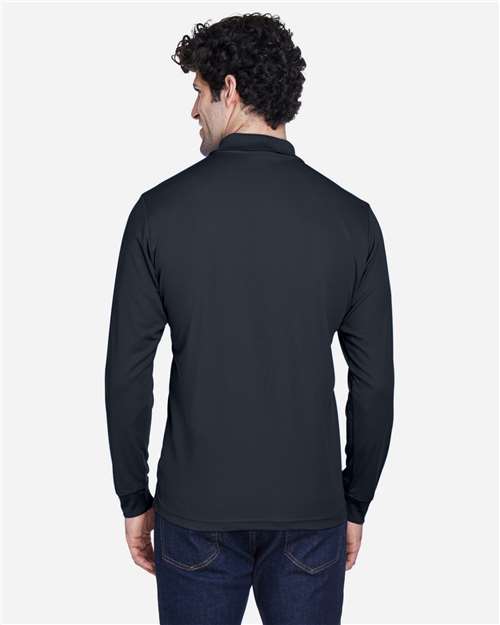 Core365 Men's Pinnacle Performance Long Sleeve Piqué Polo - 88192 Carbon