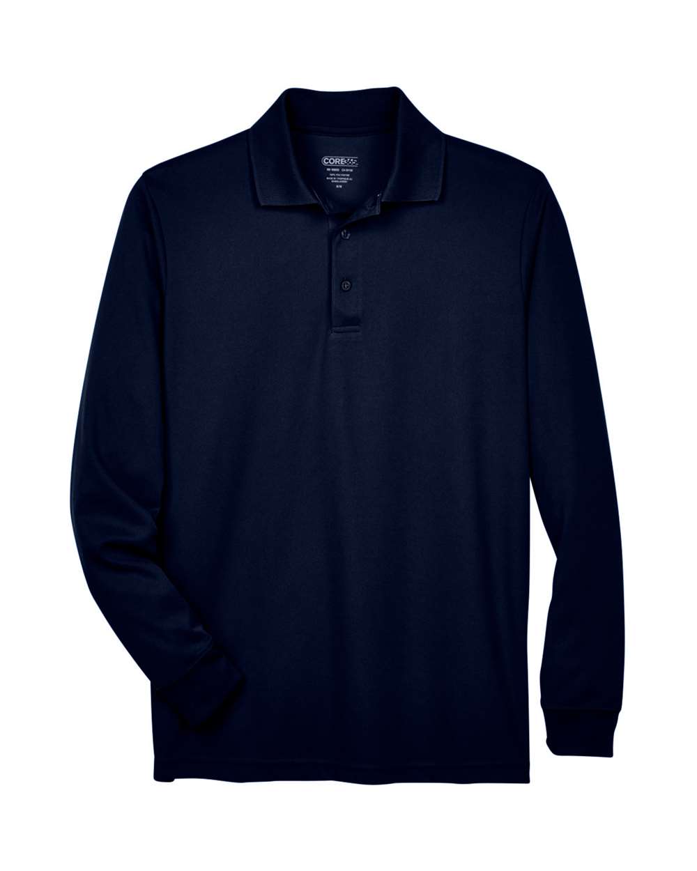 Core365 Men's Pinnacle Performance Long Sleeve Piqué Polo - 88192 Classic Navy