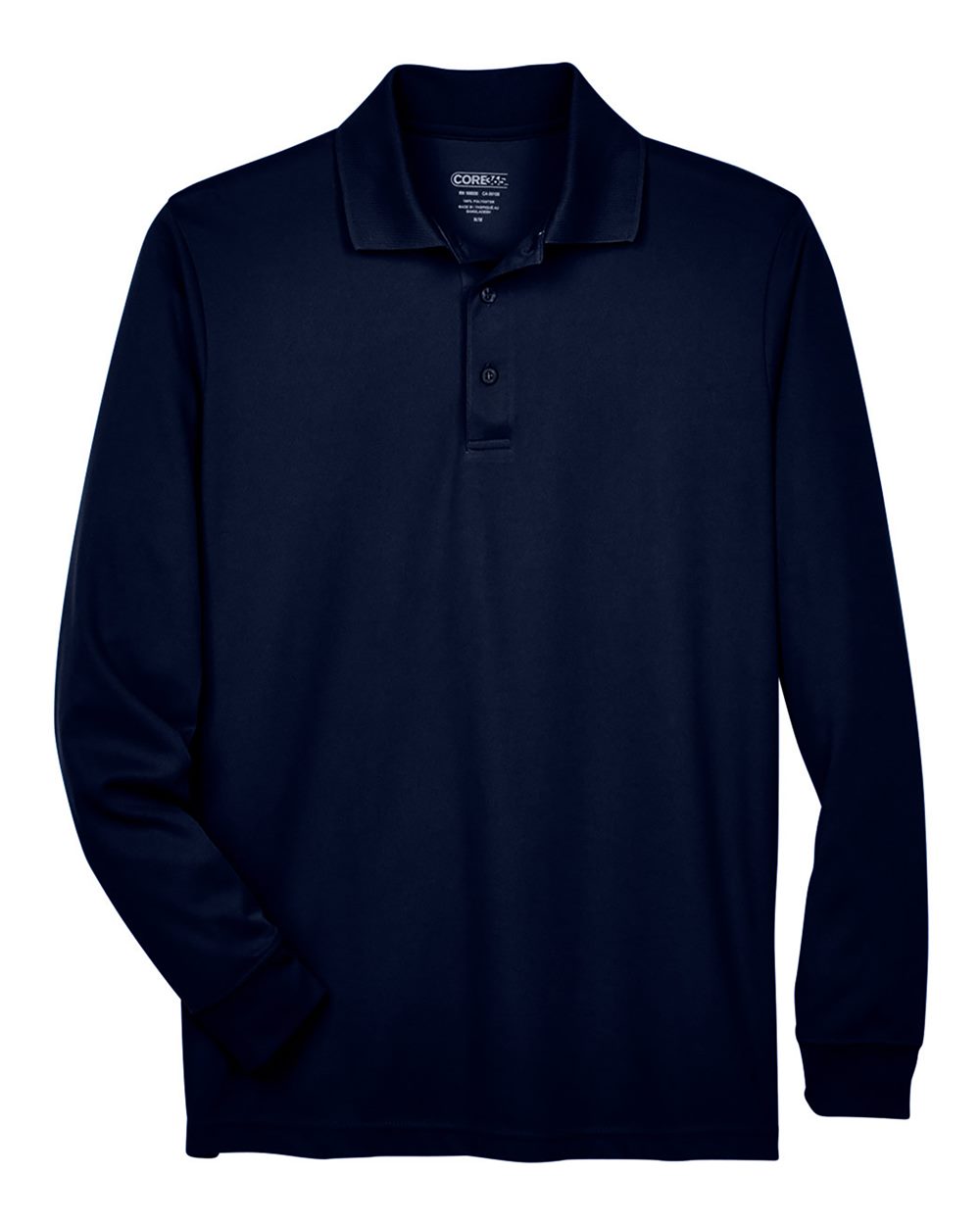 Core365 Men's Tall Pinnacle Performance Long Sleeve Piqué Polo - 88192T Classic Navy