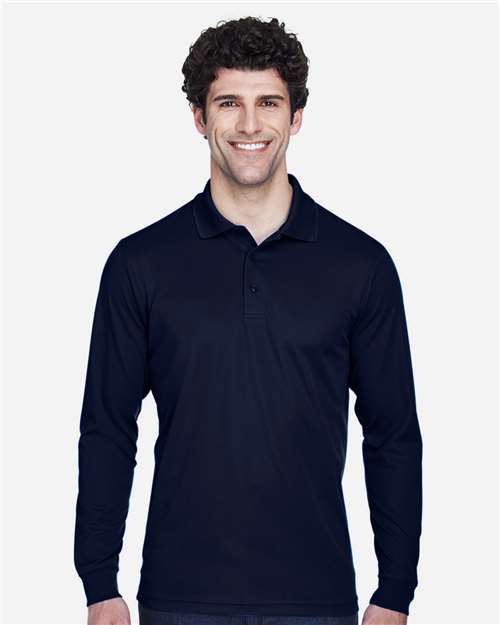 Core365 Men's Tall Pinnacle Performance Long Sleeve Piqué Polo - 88192T Classic Navy