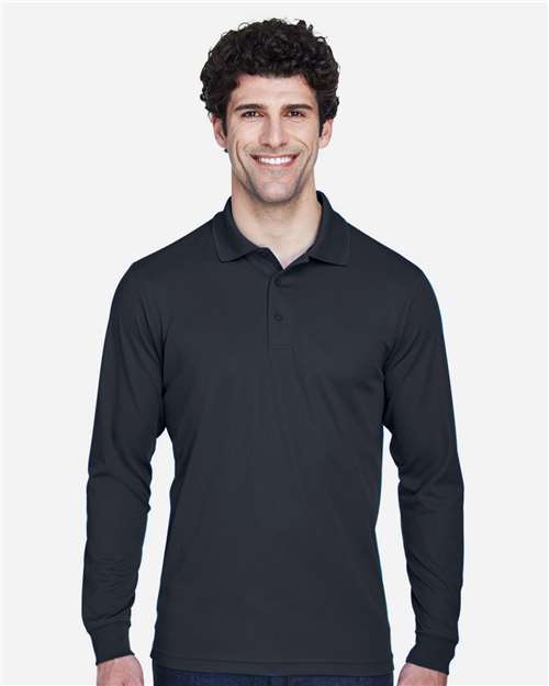 Core365 Men's Tall Pinnacle Performance Long Sleeve Piqué Polo - 88192T Carbon