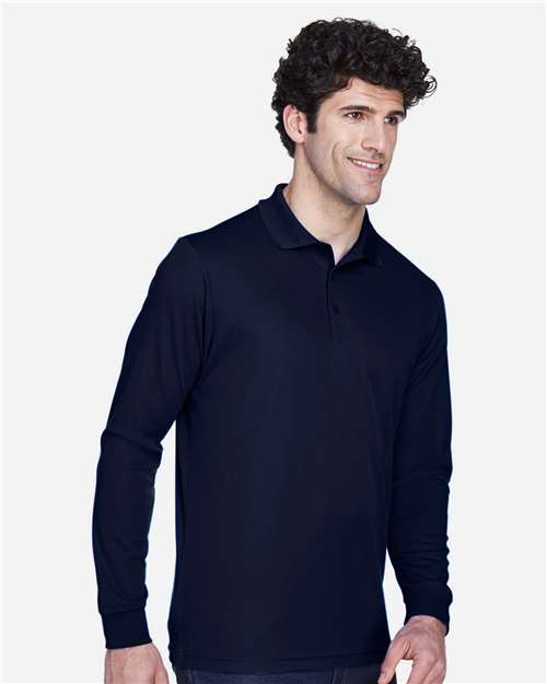 Core365 Men's Tall Pinnacle Performance Long Sleeve Piqué Polo - 88192T Classic Navy