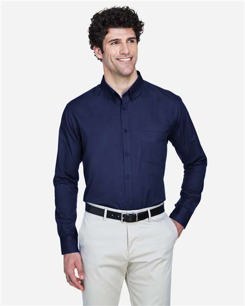 Core365 Men's Operate Twill Dress Shirt - 88193 Classic Navy