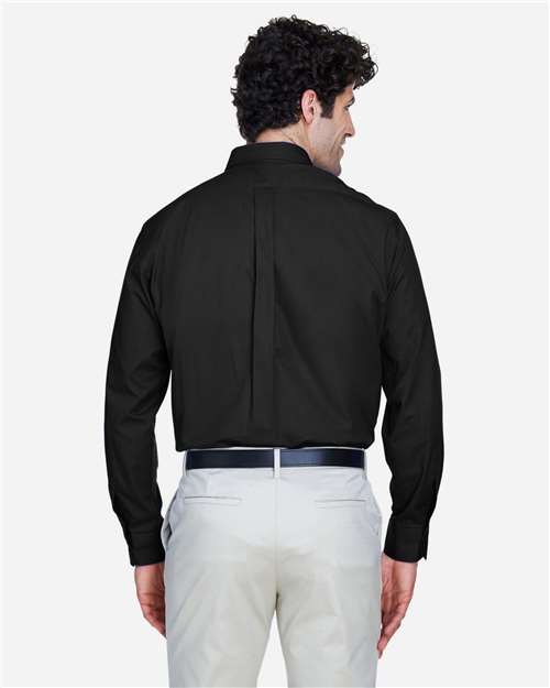 Core365 Men's Operate Twill Dress Shirt - 88193 Black