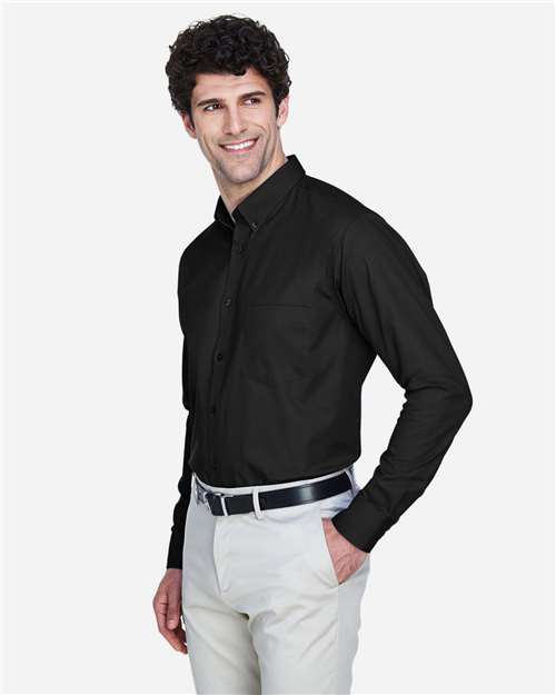 Core365 Men's Operate Twill Dress Shirt - 88193 Black