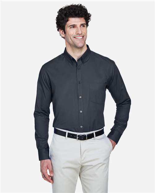 Core365 Men's Operate Twill Dress Shirt - 88193 Carbon