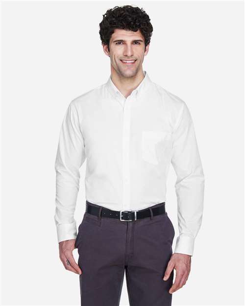 Core365 Men's Operate Twill Dress Shirt - 88193 White