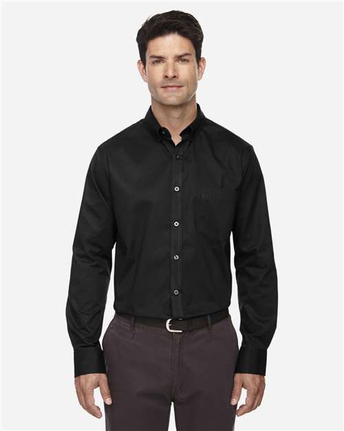 Core365 Men's Tall Operate Twill Dress Shirt - 88193T Black