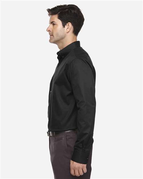 Core365 Men's Tall Operate Twill Dress Shirt - 88193T Black