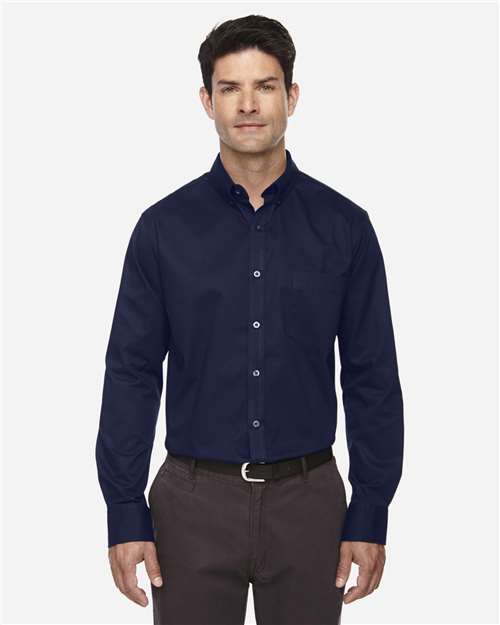 Core365 Men's Tall Operate Twill Dress Shirt - 88193T Classic Navy