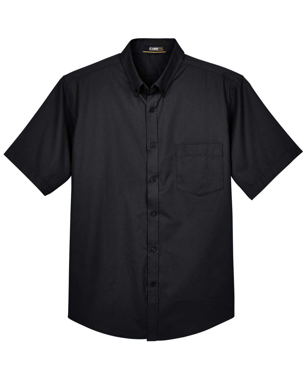 Core365 Men's Optimum Short Sleeve Twill Dress Shirt - 88194 Black